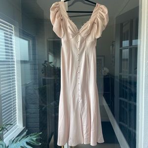 ASOS DESIGN button through midi tea dress